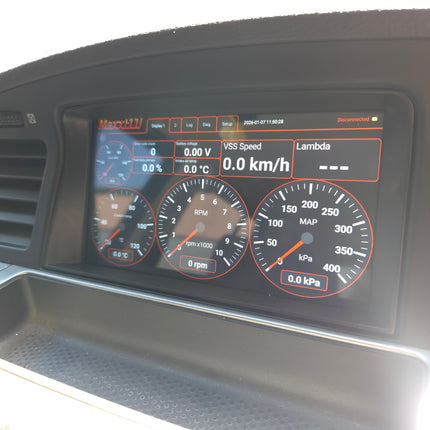 GU Patrol Android screen UPPER DASH MaxxECU Bimmerlink Bimmercode Haltech Link