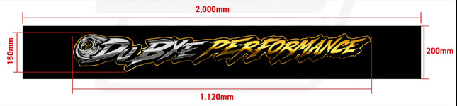 DU-BYE Performance windscreen banner